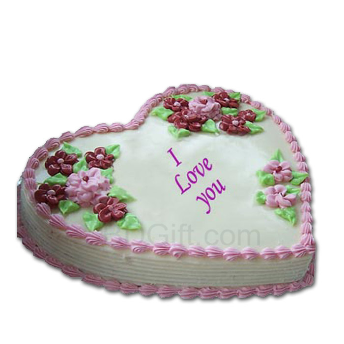 Yummy Yummy - 4.4 Pounds Vanilla Heart Cake