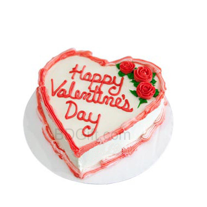 2.2 Pounds Vanilla Heart Cake for Valentine