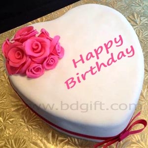 2.2 Pounds Vanilla Heart Cake