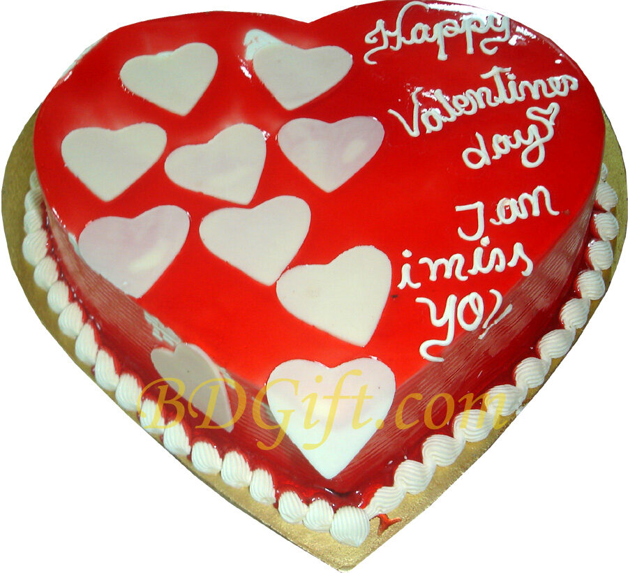 2.2 Pounds Vanilla Heart Cake