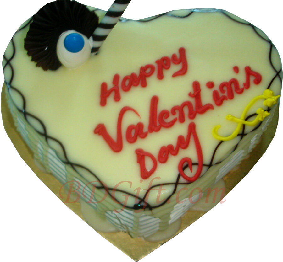 2.2 Pounds Vanilla Heart Cake