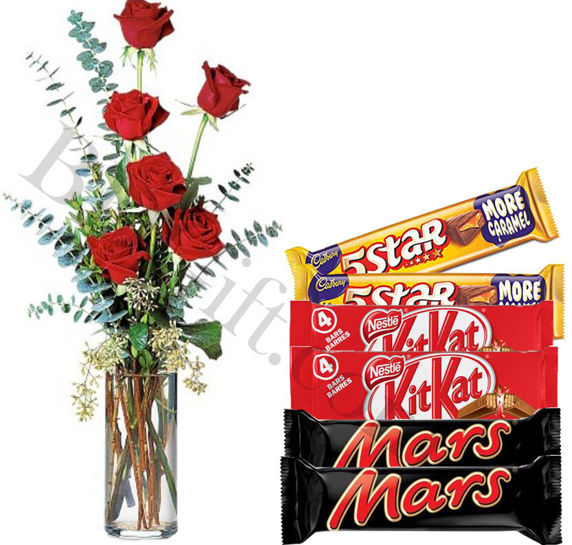 (39) Red roses W/ chocolates