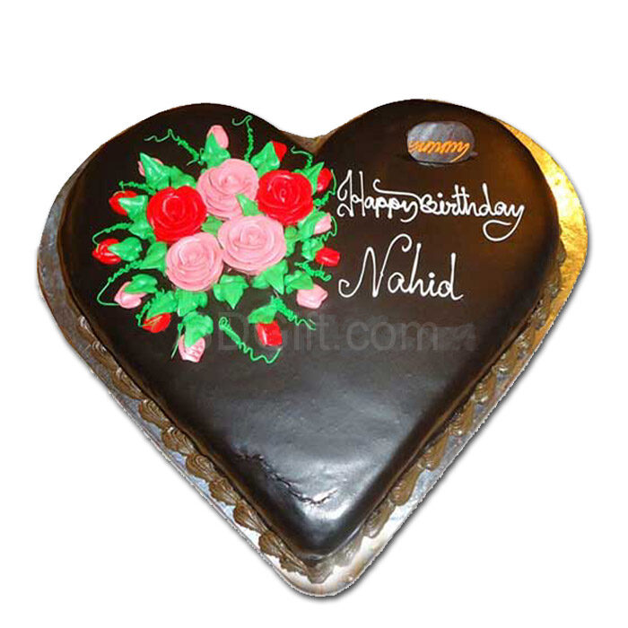 2.2 Pounds Rich Chocolate Heart Cake
