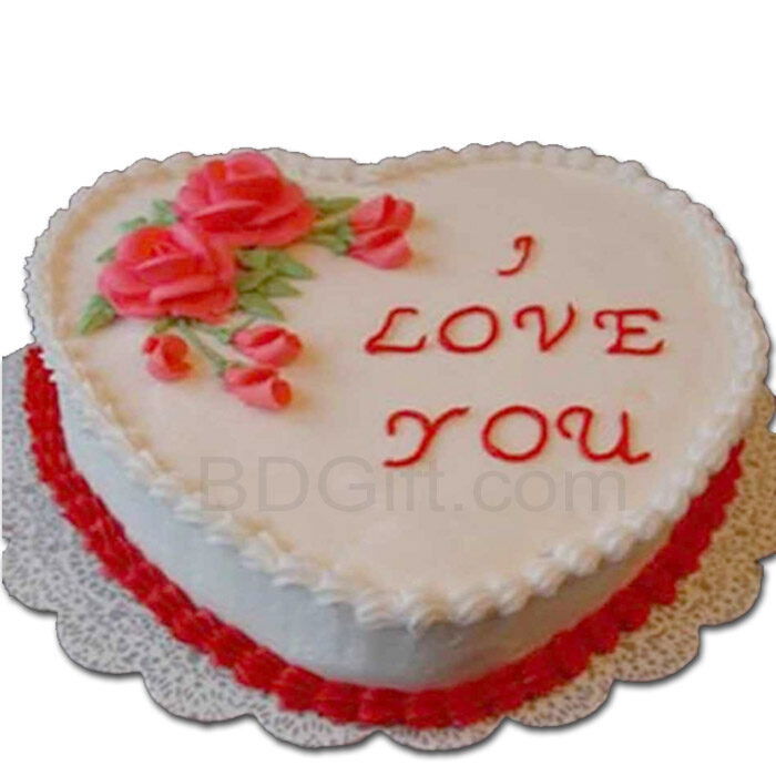 Yummy Yummy- 3.3 pounds Vanilla Heart Cake