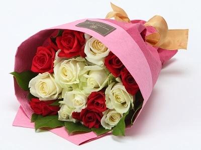 Clutch Rose Red & White (Small)