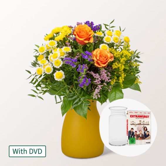 Flower Bouquet BlÃ¼tenwiese with DVD & vase