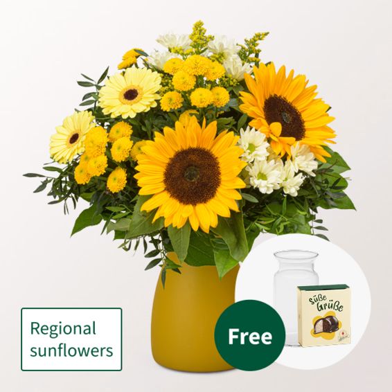 Flower Bouquet Sommertanz with Halloren Balls & vase