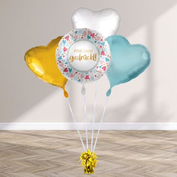 Helium balloon gift â€žFÃ¼hl dich gedrÃ¼cktâ€œ