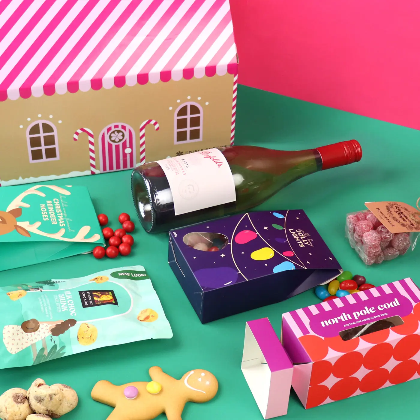 Gingerbread House Hamper - Penfolds Chardonnay
