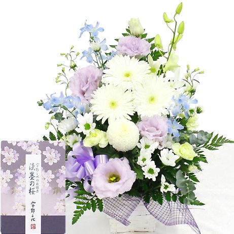 Offering Arrangement (Omakase Standard) + Incense Stick "Usuzumi no Sakura"
