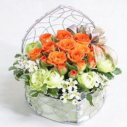 Designers Arrange-Orange Spray Roses