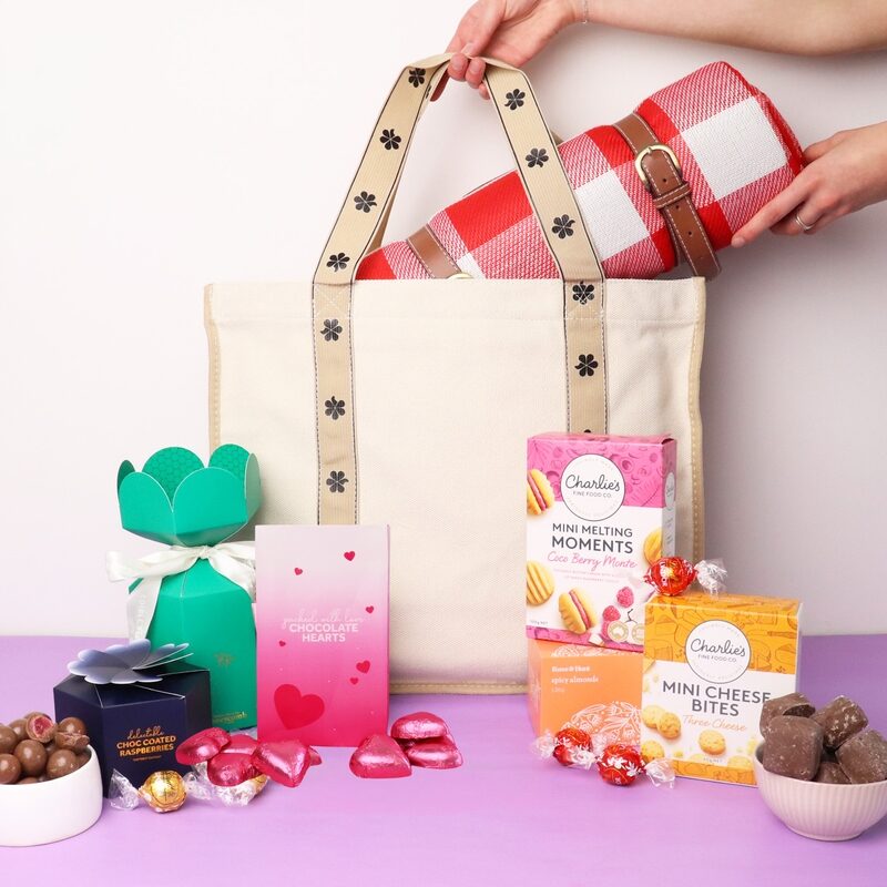 Valentine's Gourmet Picnic Gift Tote