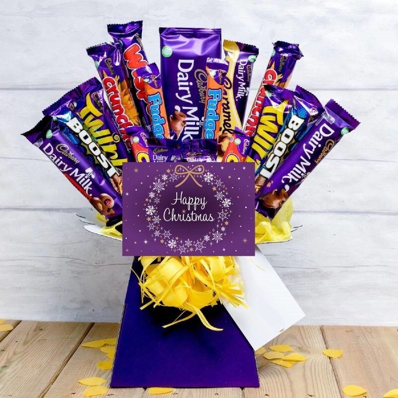 Happy Christmas Deluxe Cadburys Chocolate Bouquet