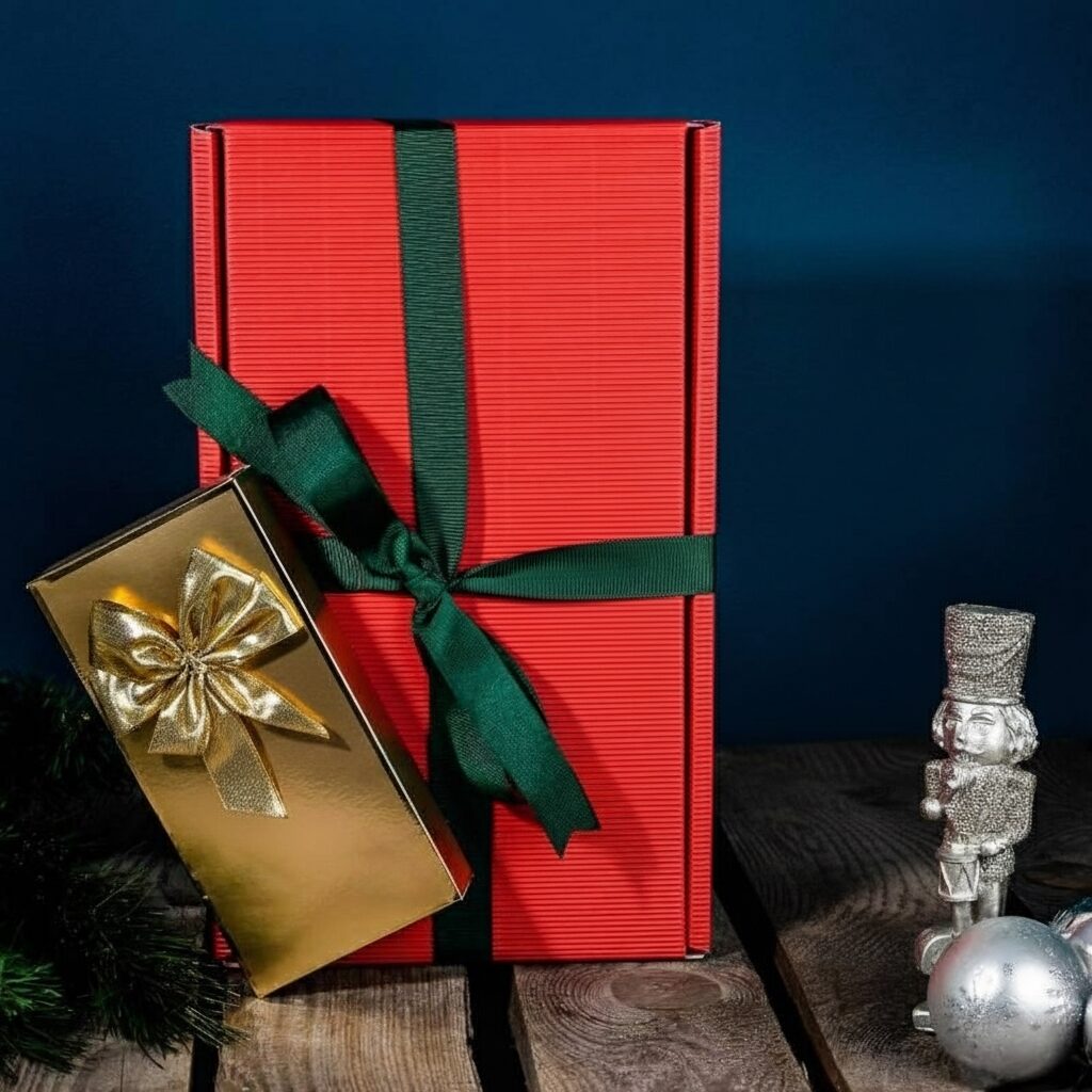Christmas White Wine and Belgian Chocolates Hamper