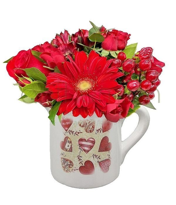 Romantic ceramic jug