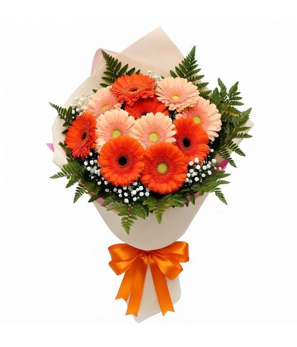 Gerberas in orange and salmon (Basic)
