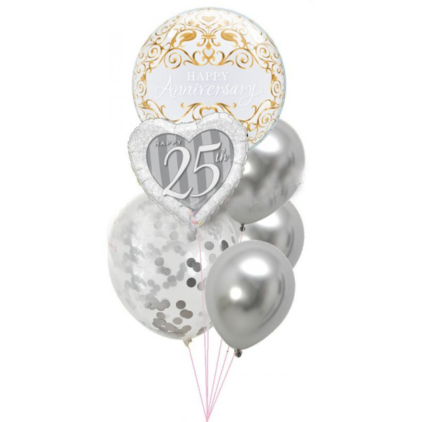 25th Sparkling Anniversary Balloon Bouquet