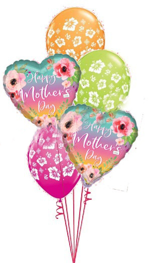 Mothers Day Hibiscus Balloon Bouquet