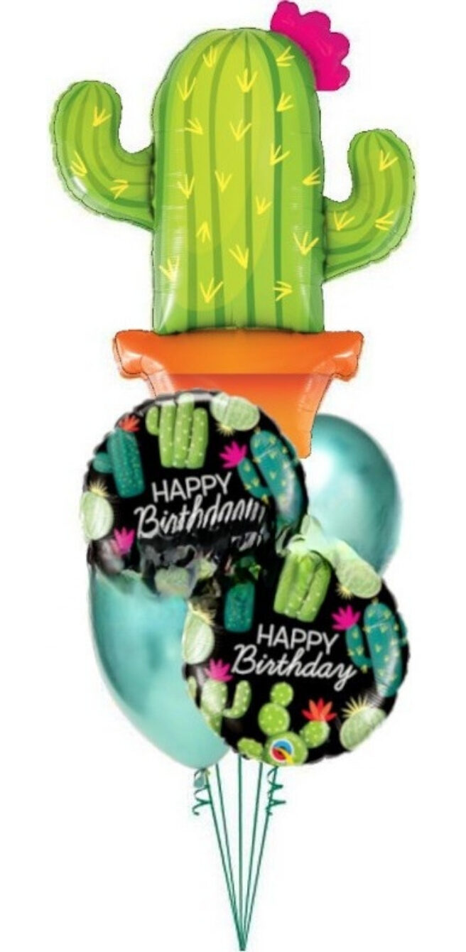 Cactus Birthday Balloon Bouquet