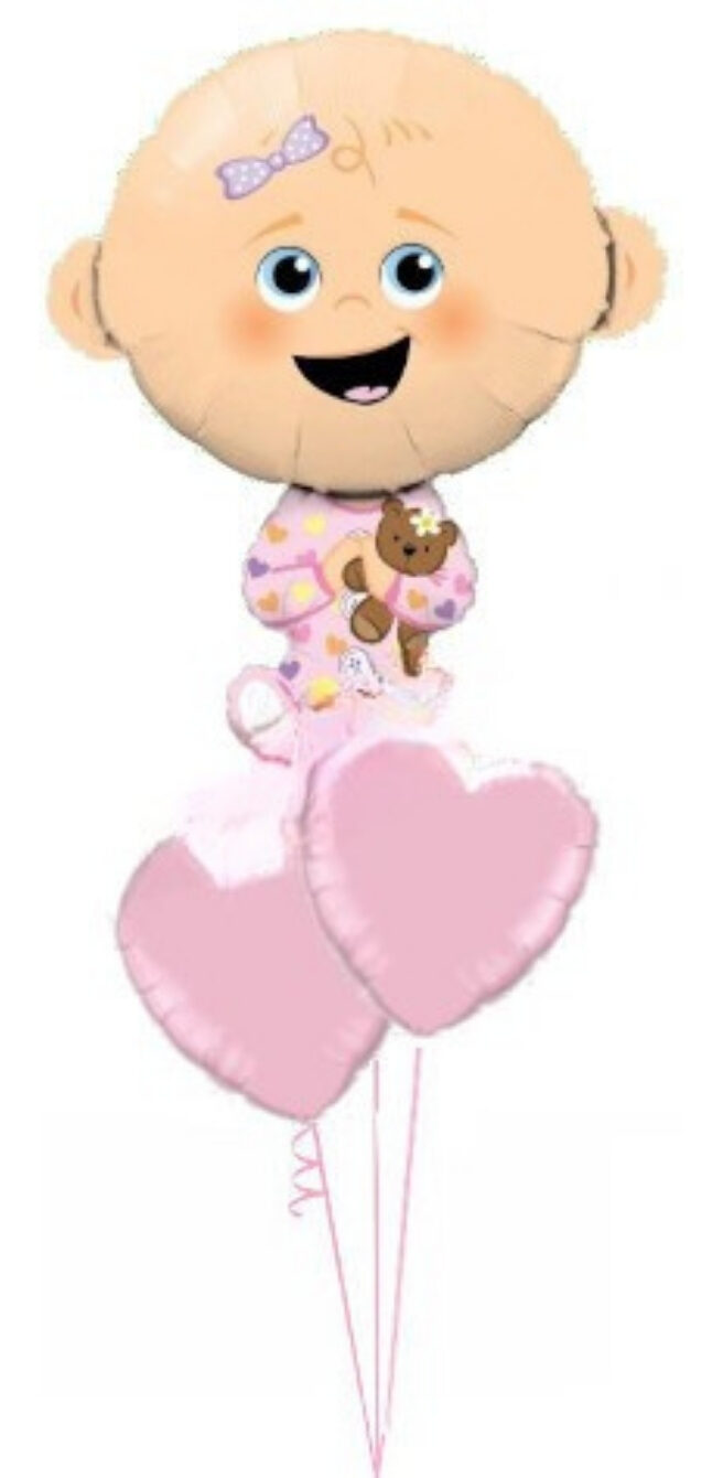 Cute Baby Girl Hearts Bouquet