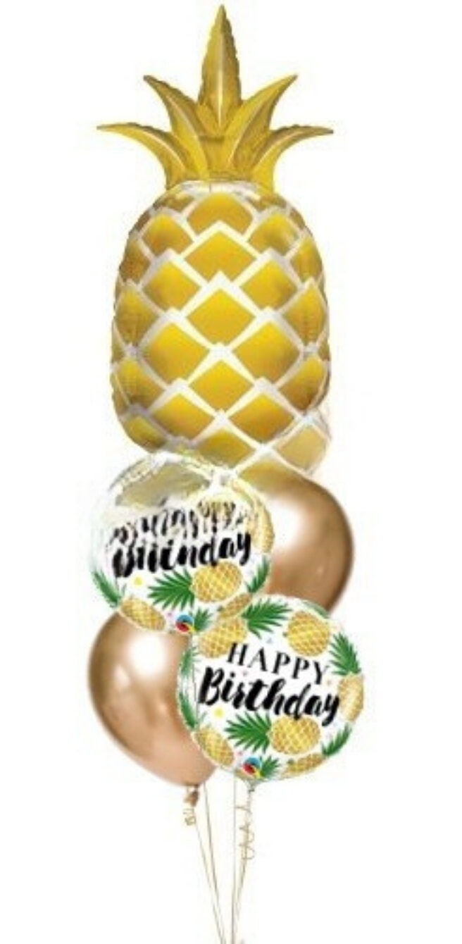 Golden Pineapple Birthday Bouquet