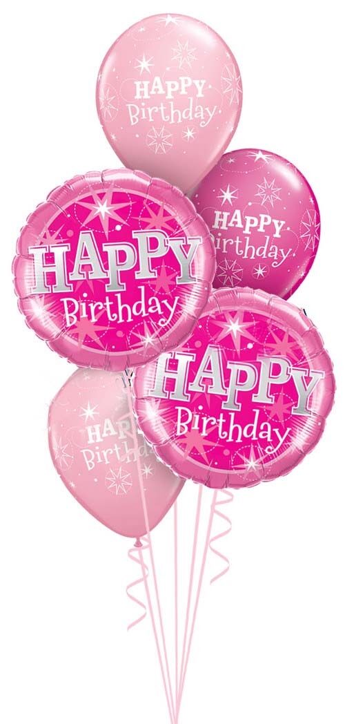 Hot Pink Happy Birthday Bouquet