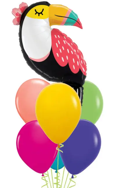 Colourful Toucan Balloon Bouquet