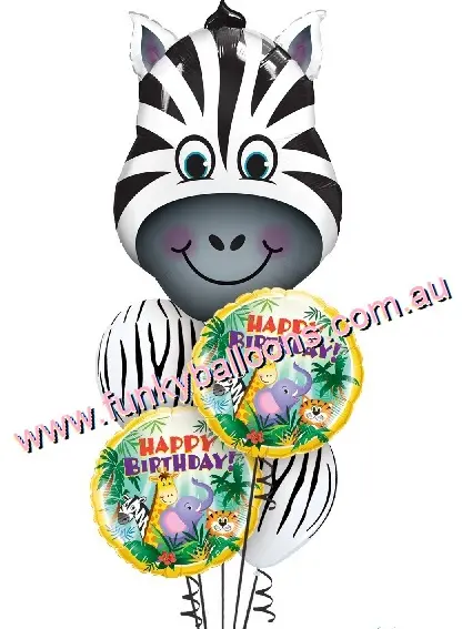 Zany Birthday Zebra Bouquet