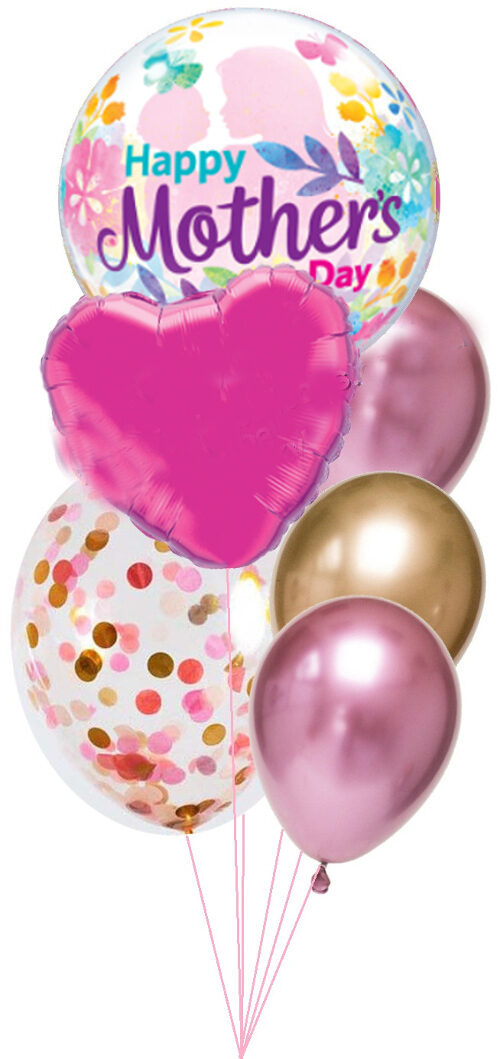 Pink + Gold Happy Birthday Balloon Bouquet
