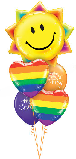 Rainbow Birthday Sun Bouquet