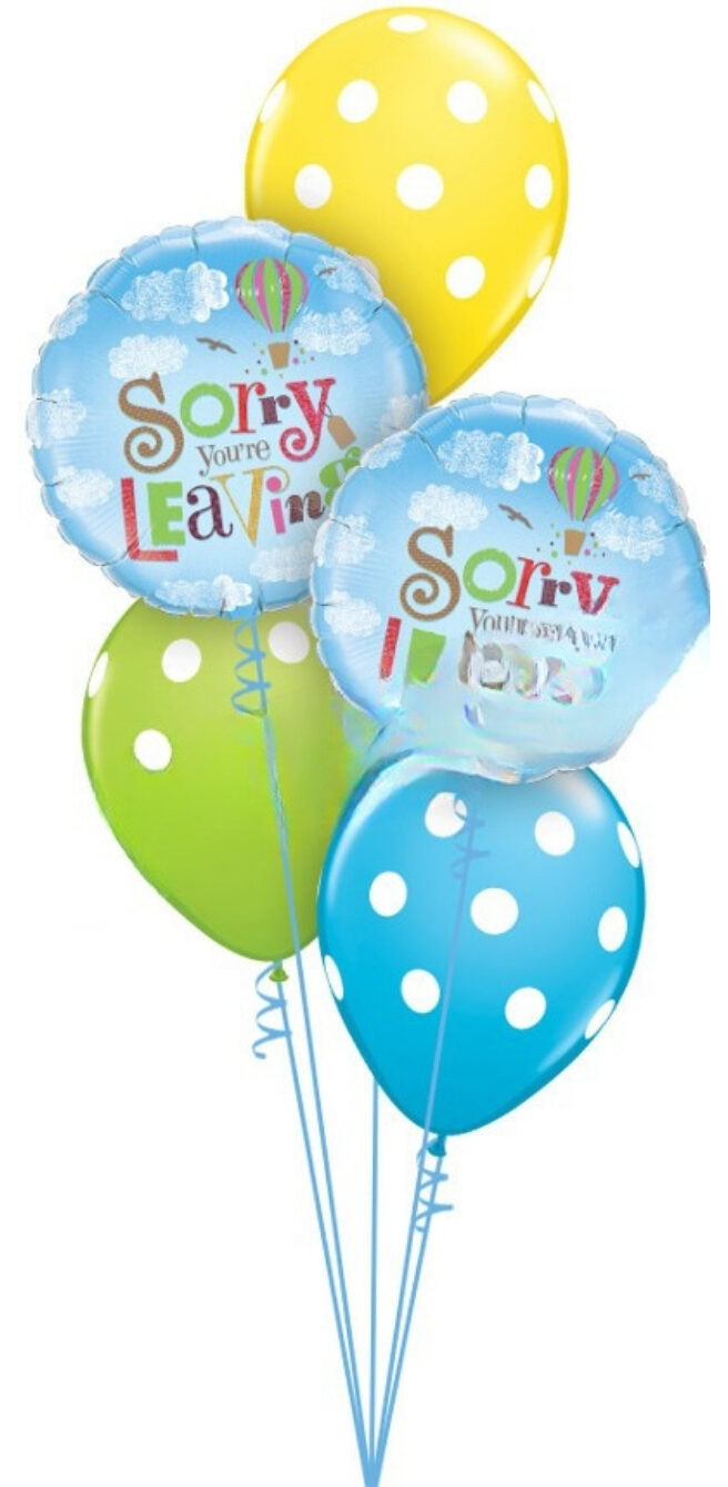 Sorry You're Leaving Sky Dots Bouquet
