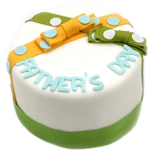 Bows And Dots Dad Cake (7 Inch Bows and Dots Dad Cake)