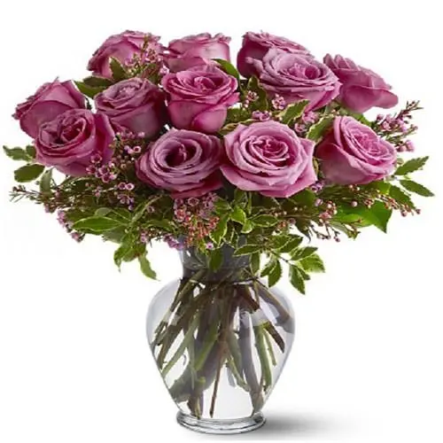 12 Long Stem Lavender Roses