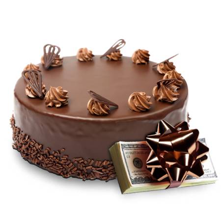 Hryvnias with a Chocolate Cake