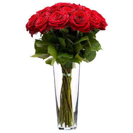 Composition of 19 roses