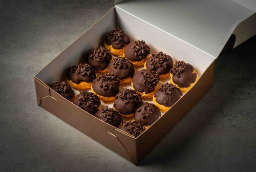 Dark Chocolate Profiteroles (Box of 16)