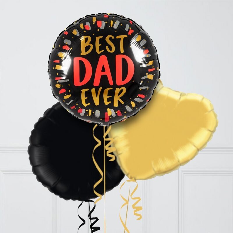 Best Dad Ever Father's Day Inflated Foil Balloons (4 Balloons)