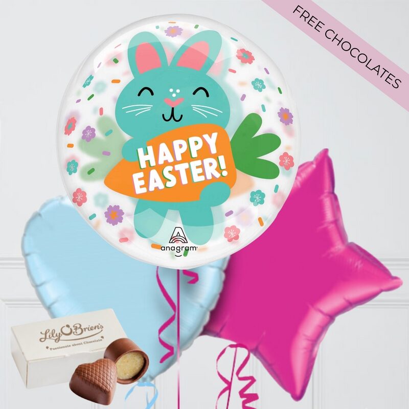 Cutest Easter Bunny Inflated Foil Balloon Bunch (4 Balloons)