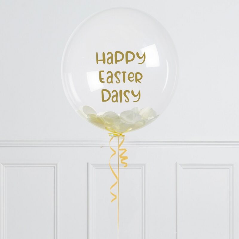 Personalised Easter Daisies Bubble Balloon