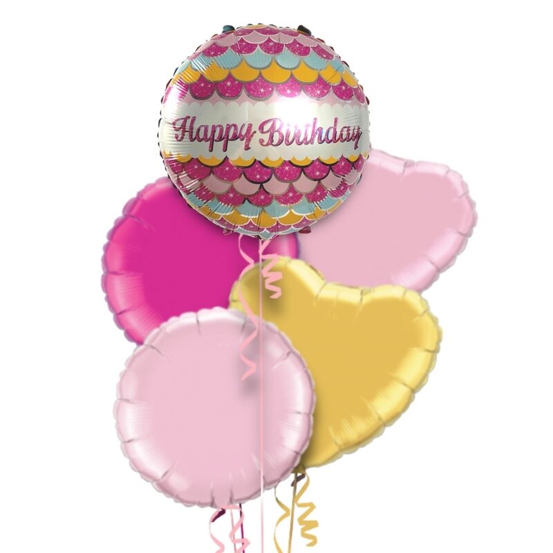 Happy Birthday Pink Balloon Bouquet