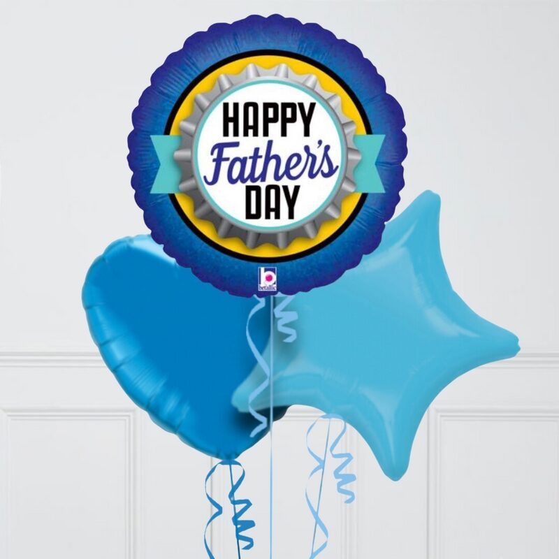Happy Father's Day Inflated Foil Balloon Bouquet (4 Balloons)