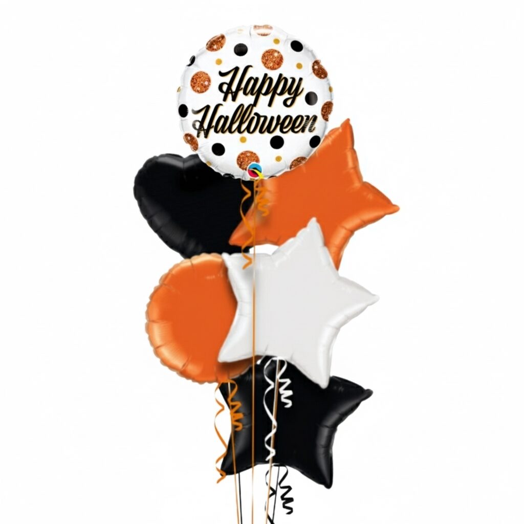 Happy Halloween Classy Foil Balloon Bunch