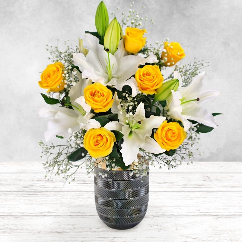 Yellow Rose & Lily