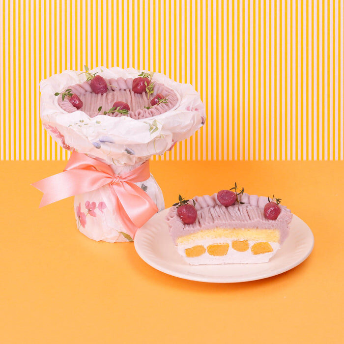 Chewy Taro Bouquet Cake