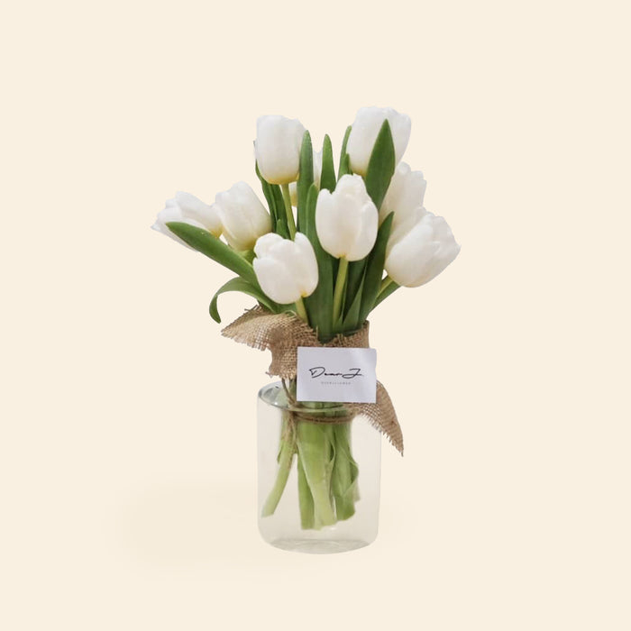 White Tulip in Jar