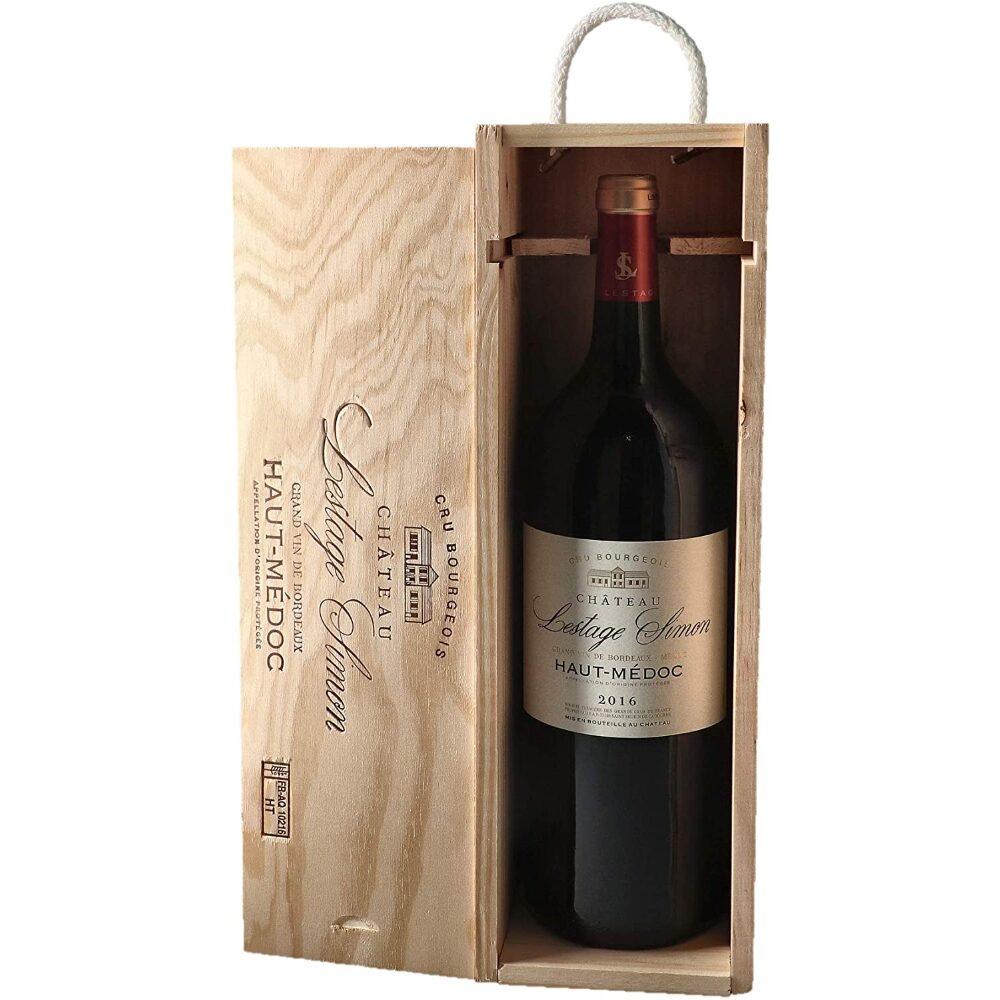 Chateau Lestage Simon, Haut-Medoc Cru Bourgeois, Bordeaux, France, Red, 150cl in Wooden Giftbox