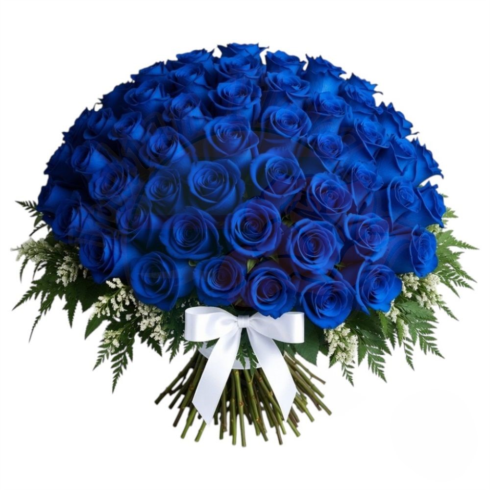 200 blue roses bouquet (Refined)