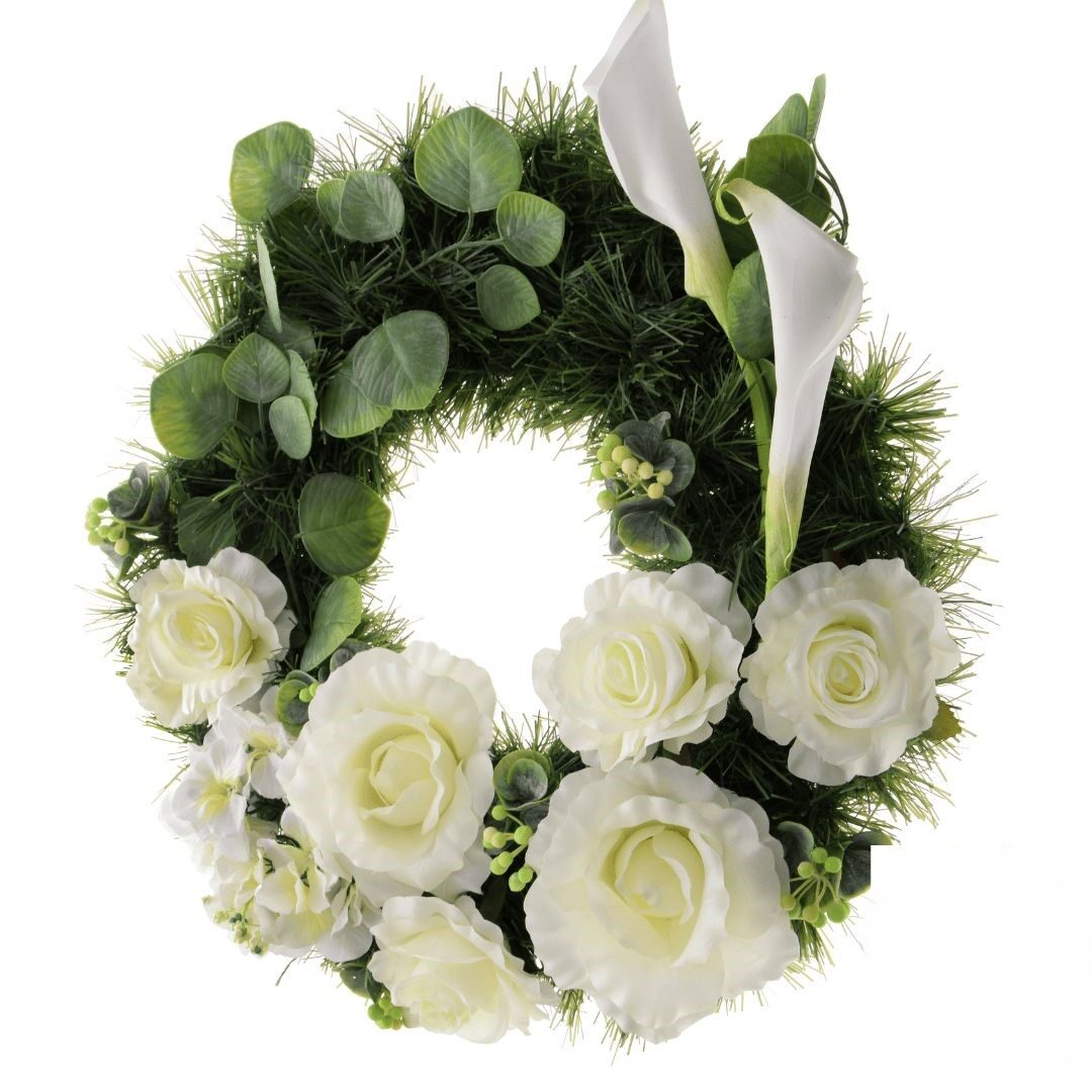 White Floral Tribute Arrangement (Refined)