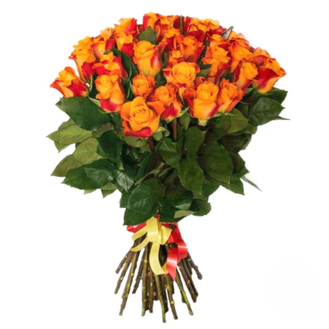 Bouquet Of 24 Orange Roses (Refined)