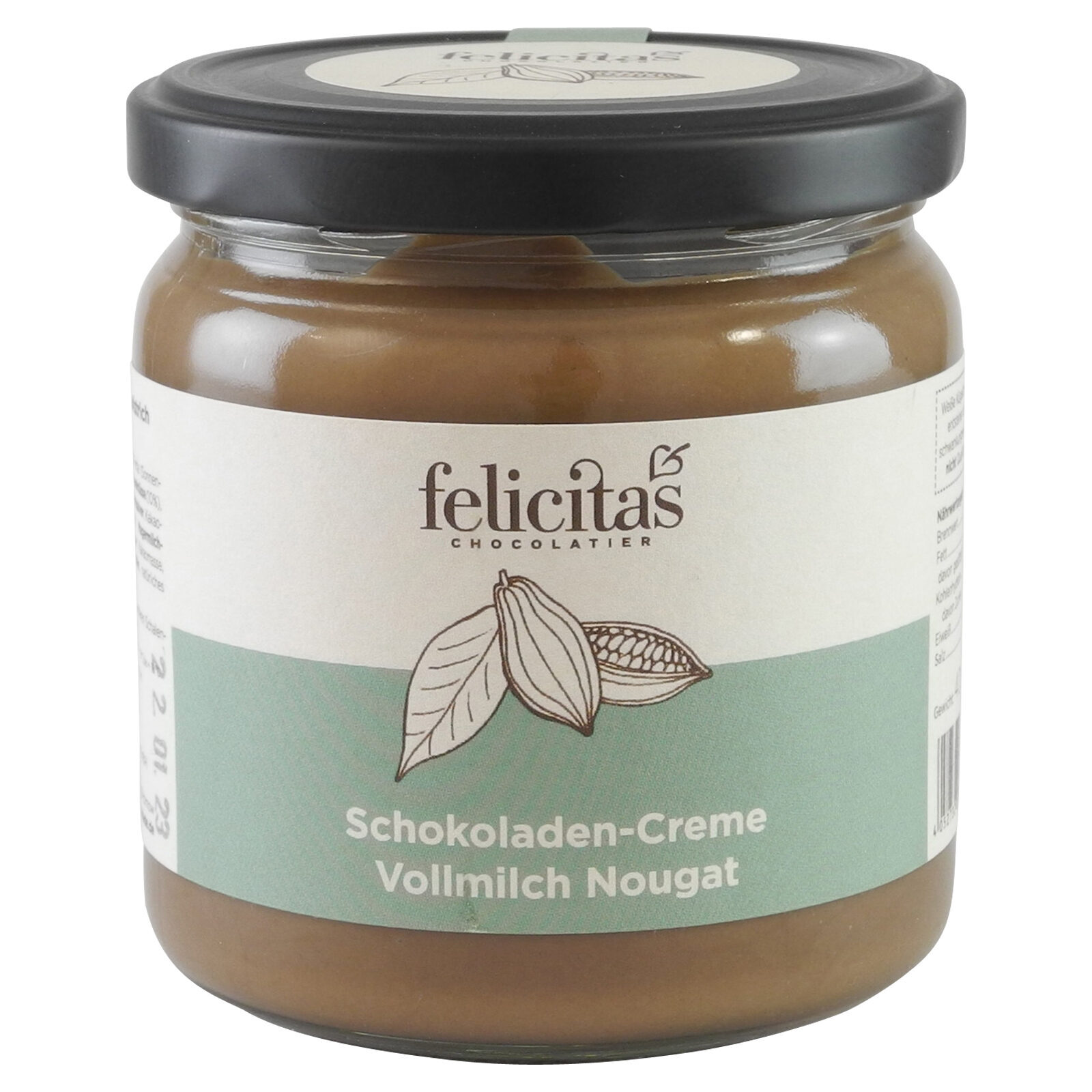 Whole milk nougat chocolate cream from Confiserie Felicitas (400 g)